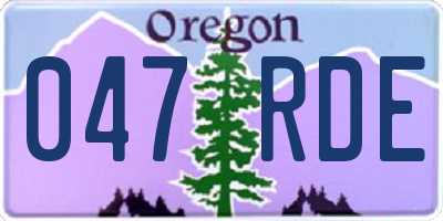 OR license plate 047RDE