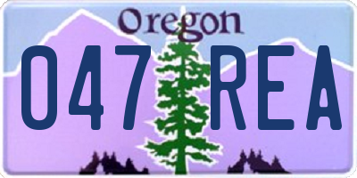 OR license plate 047REA