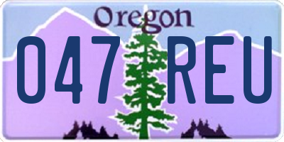 OR license plate 047REU