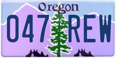 OR license plate 047REW