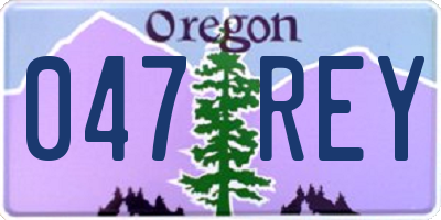 OR license plate 047REY