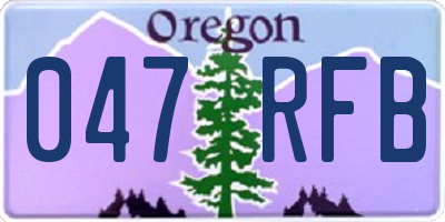 OR license plate 047RFB