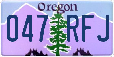 OR license plate 047RFJ