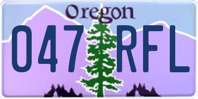 OR license plate 047RFL