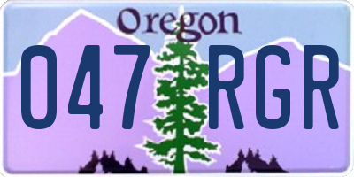 OR license plate 047RGR