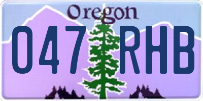 OR license plate 047RHB