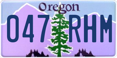 OR license plate 047RHM