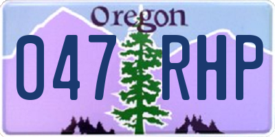 OR license plate 047RHP