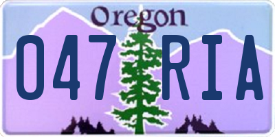 OR license plate 047RIA