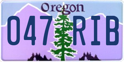 OR license plate 047RIB