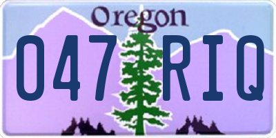 OR license plate 047RIQ