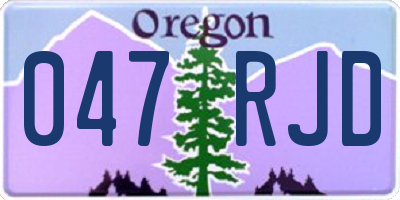 OR license plate 047RJD