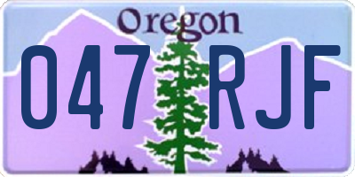 OR license plate 047RJF