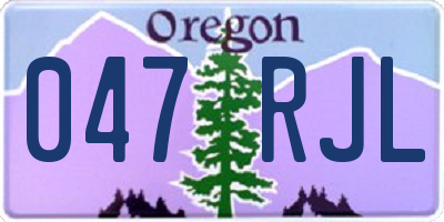 OR license plate 047RJL