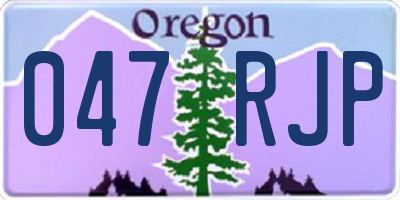OR license plate 047RJP