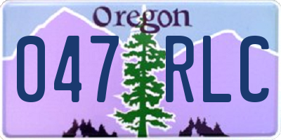OR license plate 047RLC