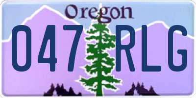 OR license plate 047RLG