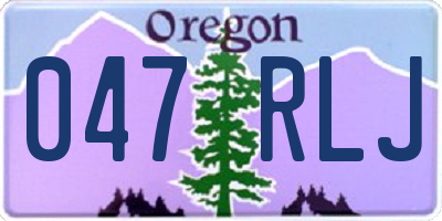 OR license plate 047RLJ
