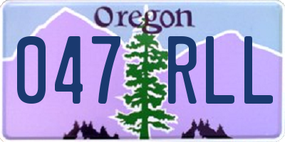 OR license plate 047RLL