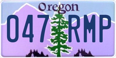 OR license plate 047RMP