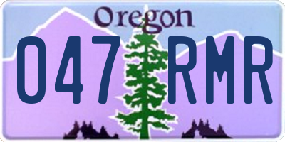 OR license plate 047RMR