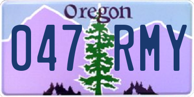 OR license plate 047RMY