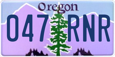 OR license plate 047RNR