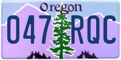 OR license plate 047RQC