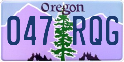 OR license plate 047RQG
