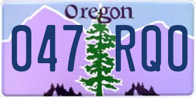 OR license plate 047RQO