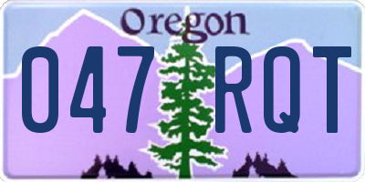 OR license plate 047RQT