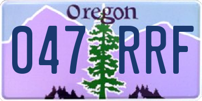 OR license plate 047RRF