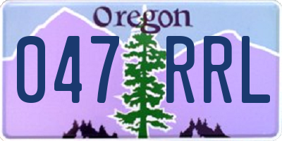 OR license plate 047RRL
