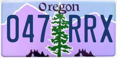 OR license plate 047RRX