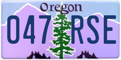 OR license plate 047RSE