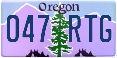 OR license plate 047RTG
