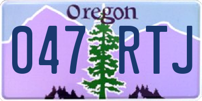 OR license plate 047RTJ