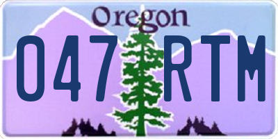 OR license plate 047RTM