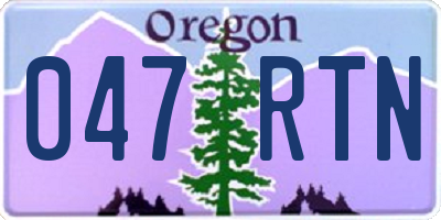 OR license plate 047RTN
