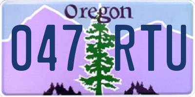 OR license plate 047RTU