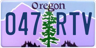 OR license plate 047RTV