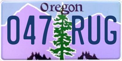 OR license plate 047RUG