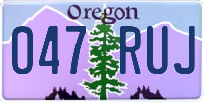 OR license plate 047RUJ