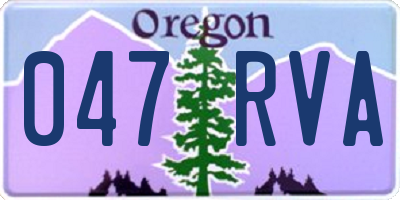 OR license plate 047RVA
