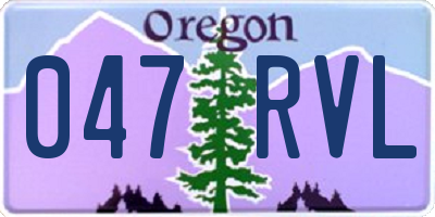 OR license plate 047RVL