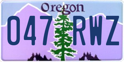 OR license plate 047RWZ