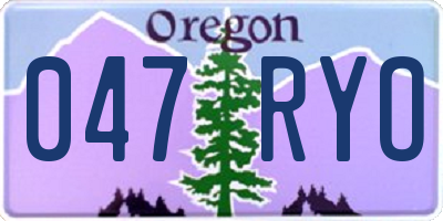 OR license plate 047RYO