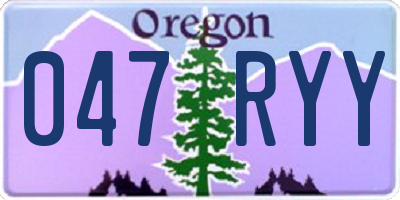 OR license plate 047RYY