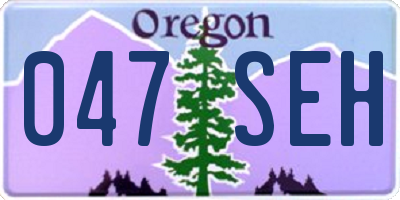OR license plate 047SEH