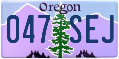 OR license plate 047SEJ
